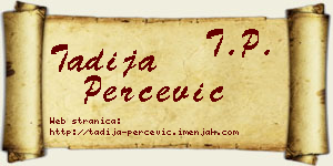 Tadija Perčević vizit kartica